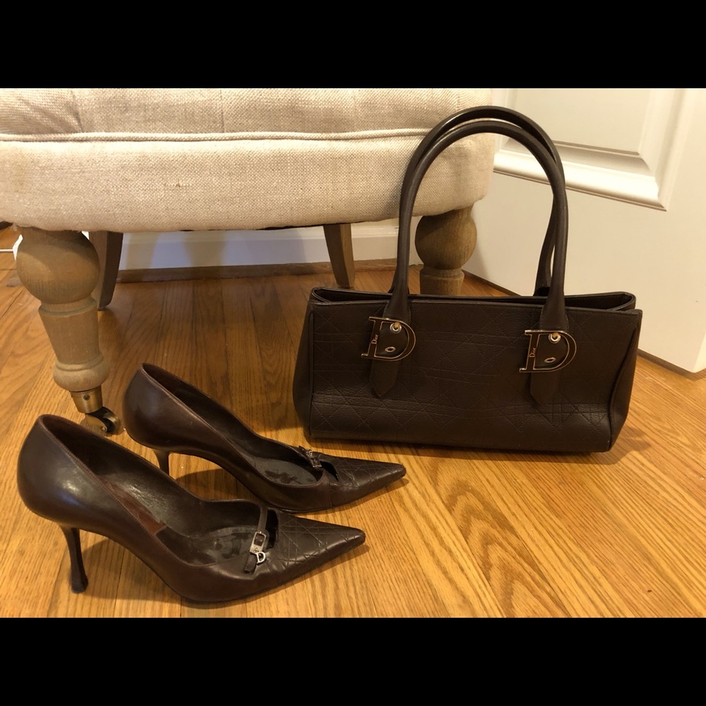 Dior Brown Leather Vintage Shoes Size 40